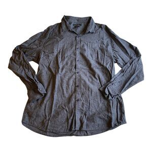 Marc Anthony Men's XXL Slim Fit Black/Gray Long Sleeve Button Up Shirt